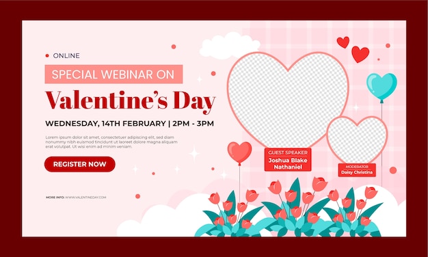 Шаблон веб-семинара на День святого Валентина