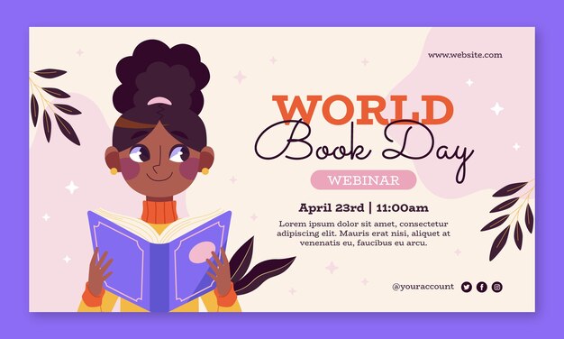 Webinar template for world book day celebration