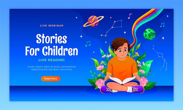 Webinar template for world book day celebration