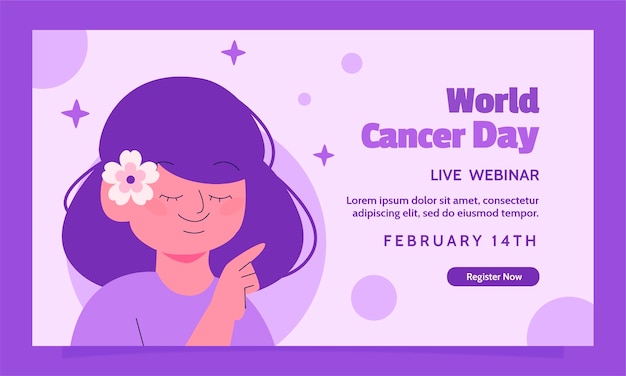 세계 암 날 의식 을 위한 웹 세미나 템플릿