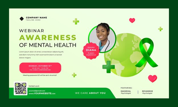 Webinar template for world mental health day celebration