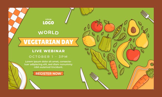 Webinar template for world vegetarian day celebration