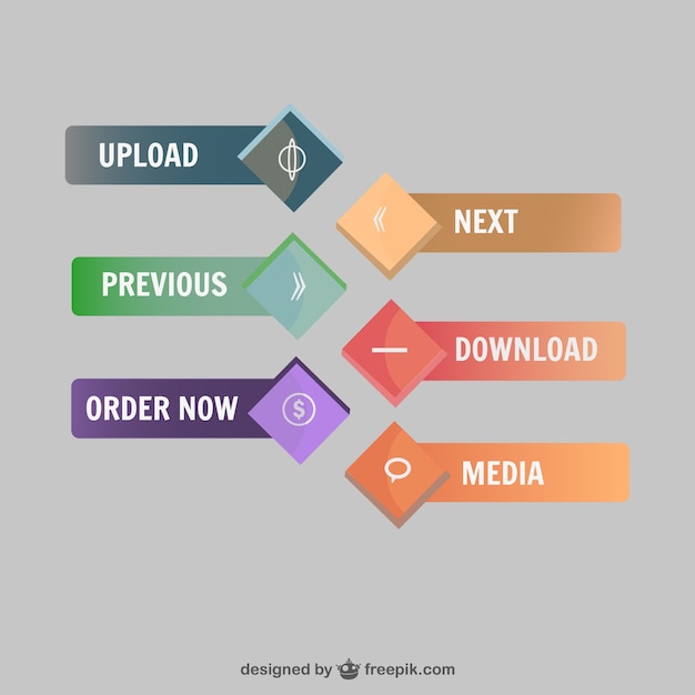 Unleash Your Website with Stylish Webpage Buttons | Free Vector Templates