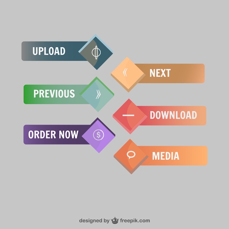 Free Vector webpage buttons