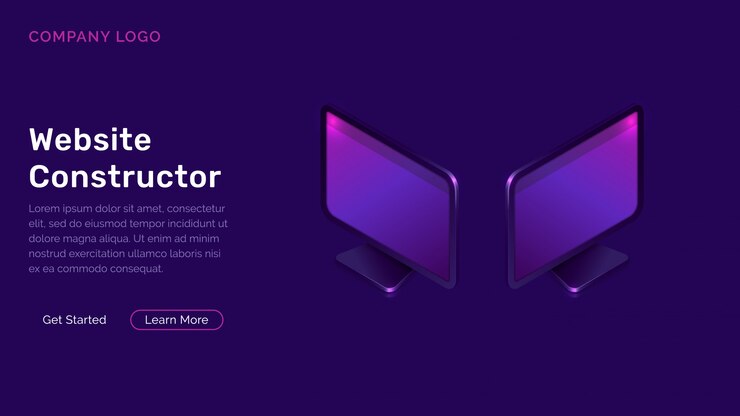 무료 Vector 웹 사이트 생성자 아이소 메트릭 개념