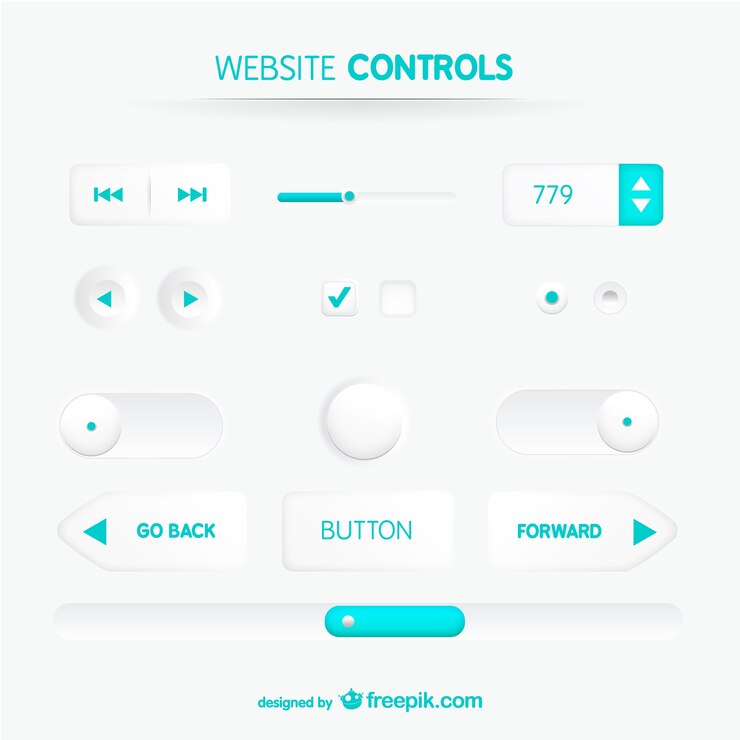 無料Vector webサイトのコントロールベクトル