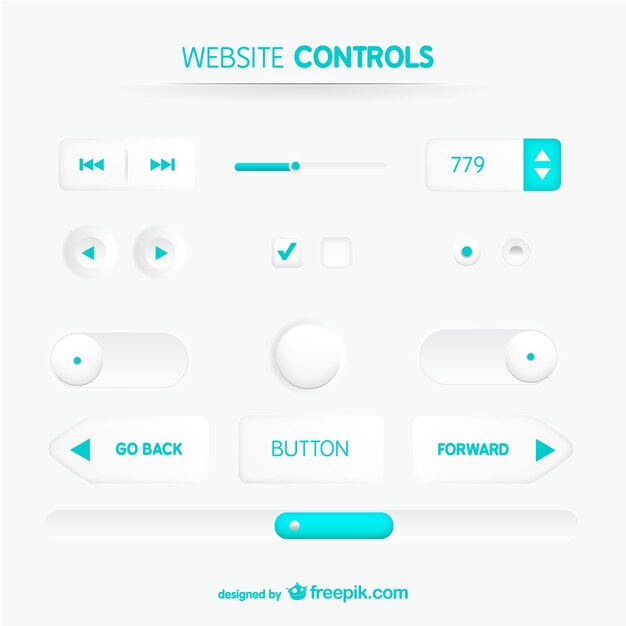 Website controls vector
