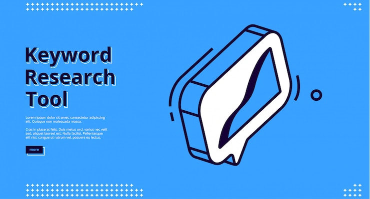 Free Vector website design. concept of keyword research tool