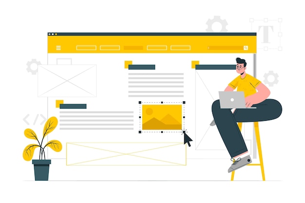 Website designer concept illustration