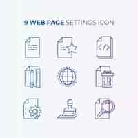 Free vector website icons collection