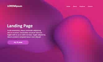 Free vector website landing page with an abstract design