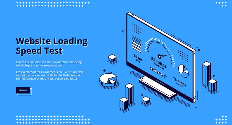 Free Vector website loading speed test