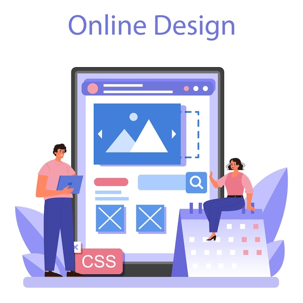 Website prototyping online service or platform web page modeling interface development brainstorming and creative idea concept online design flat vector illustration