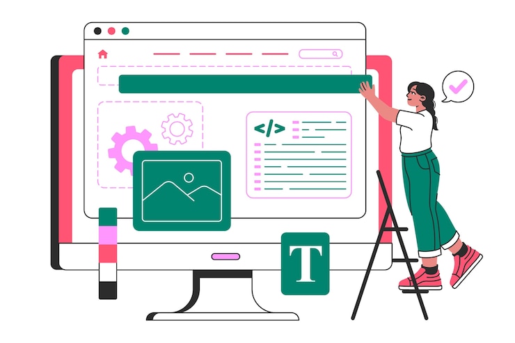 Free Vector website setup concept illustration
