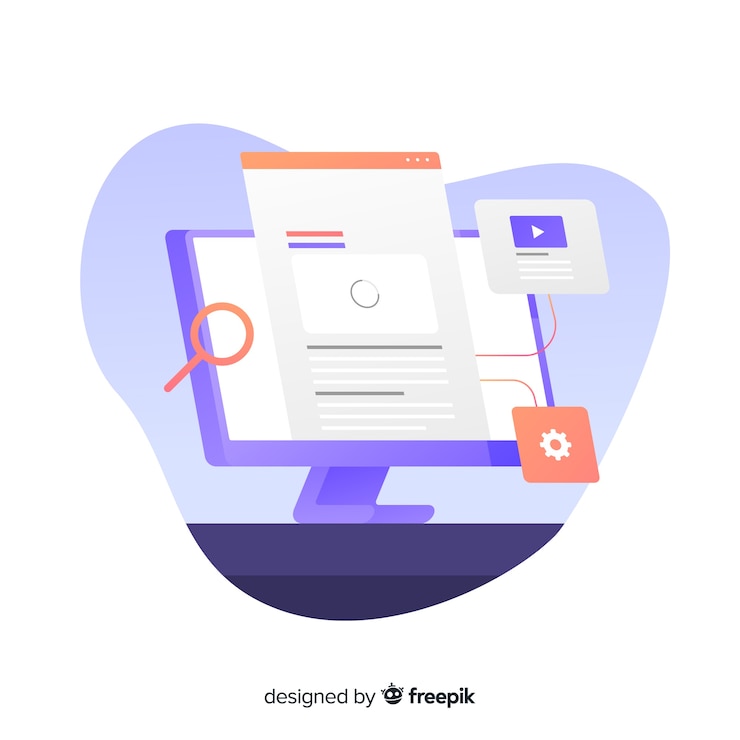 Free Vector website setup concept for landing page