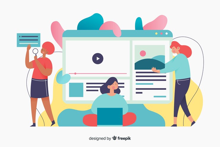 Free Vector website setup landing page concept