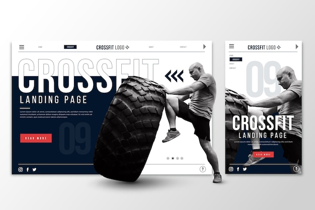 Webtemplate landing page for crossfit