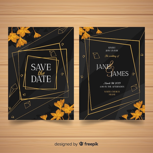 Weddind invitation card template