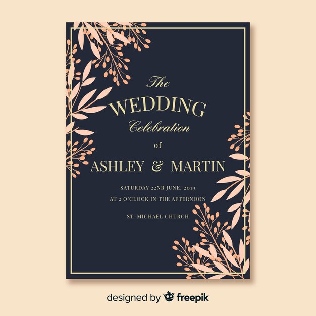 Weddind invitation card template