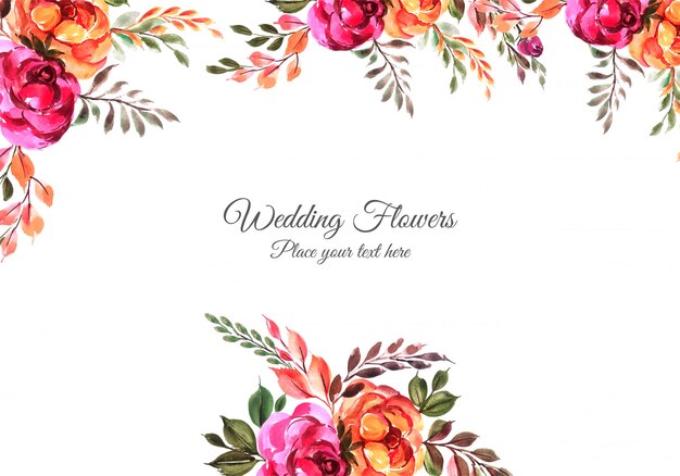 Wedding anniversary decorative floral frame