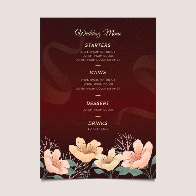 Menu anniversario di matrimonio