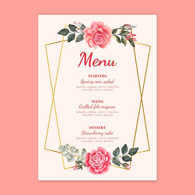 Menu anniversario di matrimonio