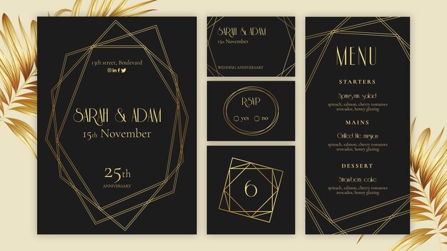 wedding anniversary stationary collection