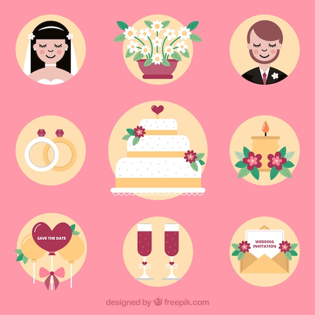 Wedding Avatars – Free Vector Templates for Download