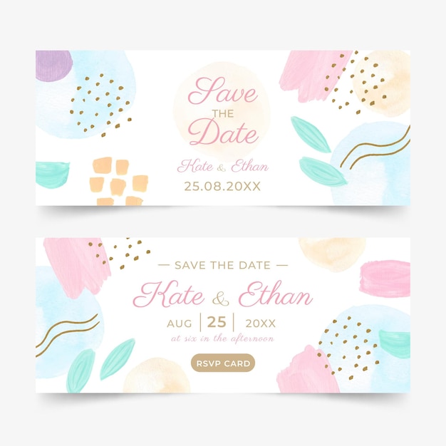 Free vector wedding banner template