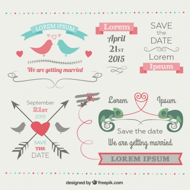 Free vector wedding banners collection