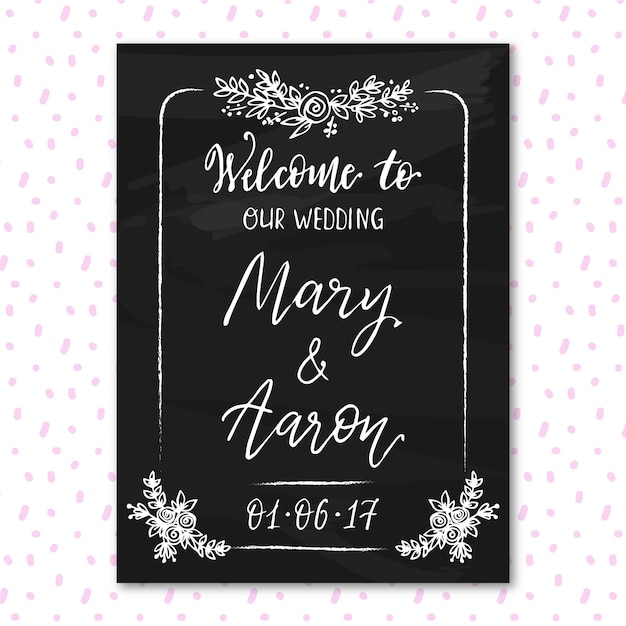 Wedding blackboard design