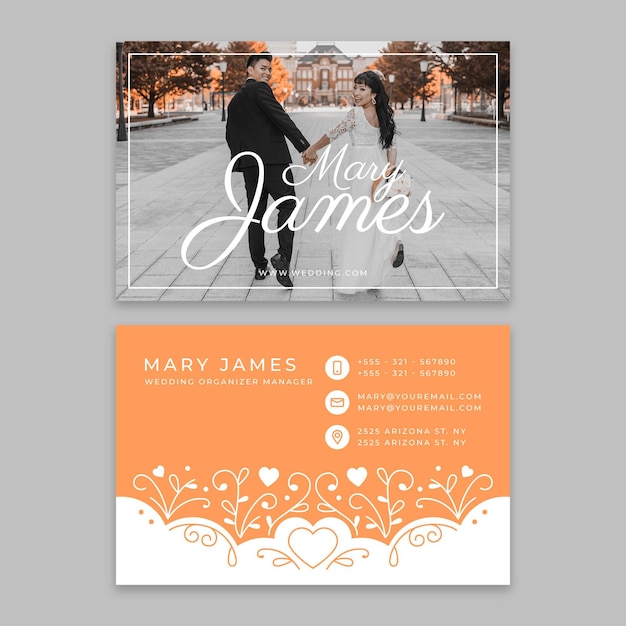 Wedding business card template