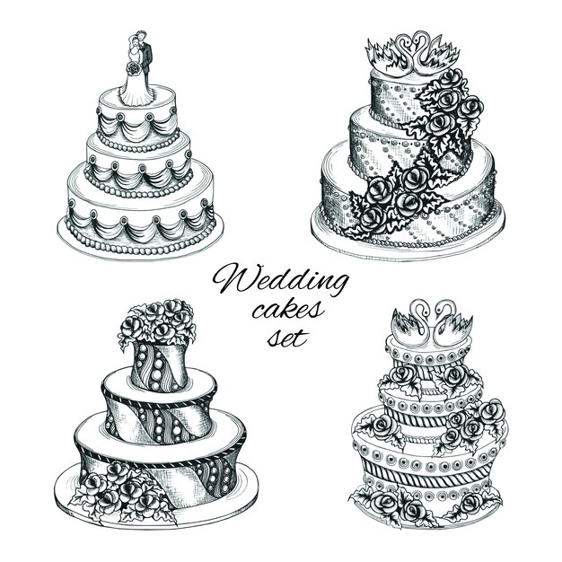 Набор свадебных тортов