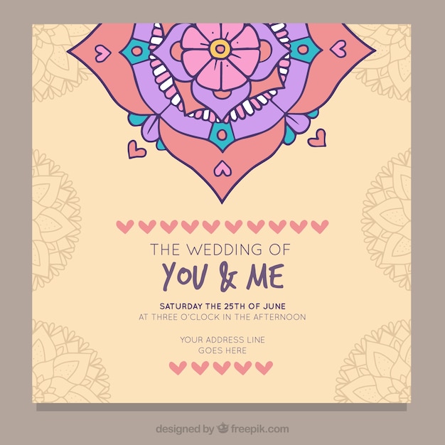 Wedding card mandala design