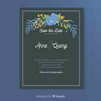 Free vector wedding card template