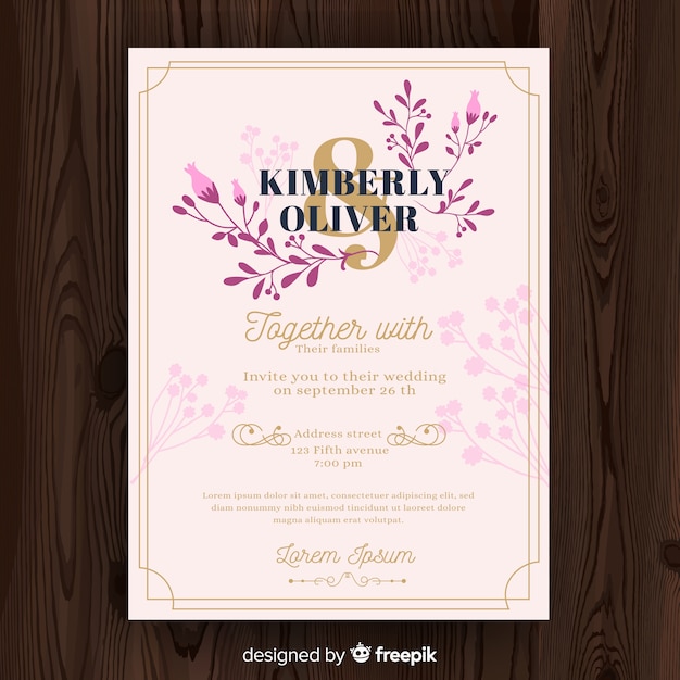 Wedding card template