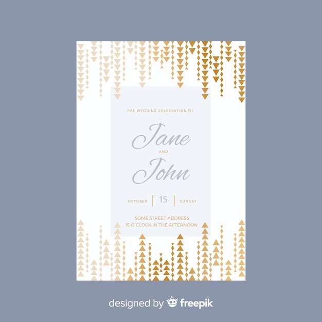 Free vector wedding card template