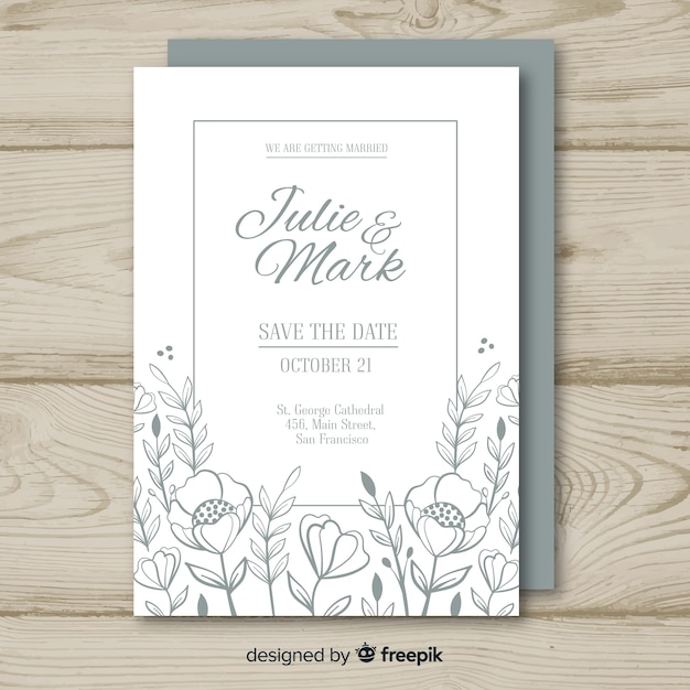 Free vector wedding card template