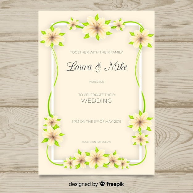 Wedding card template