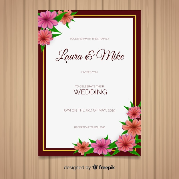 Wedding card template