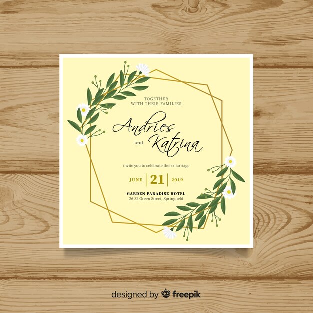 Wedding card template