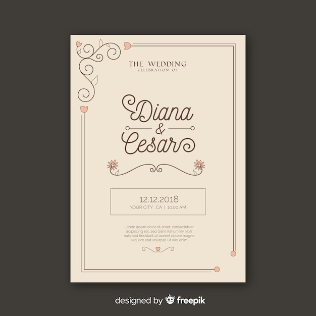 Wedding card template