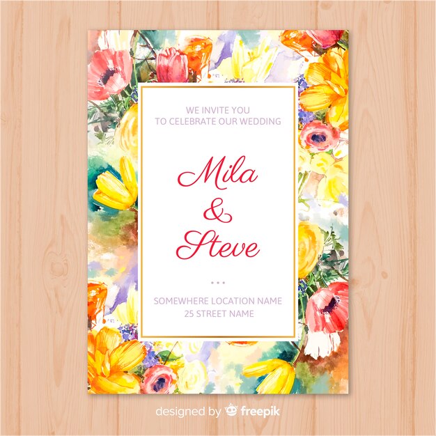 Wedding card template