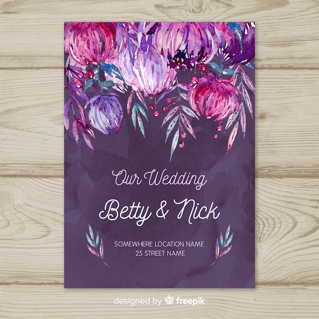 Free vector wedding card template