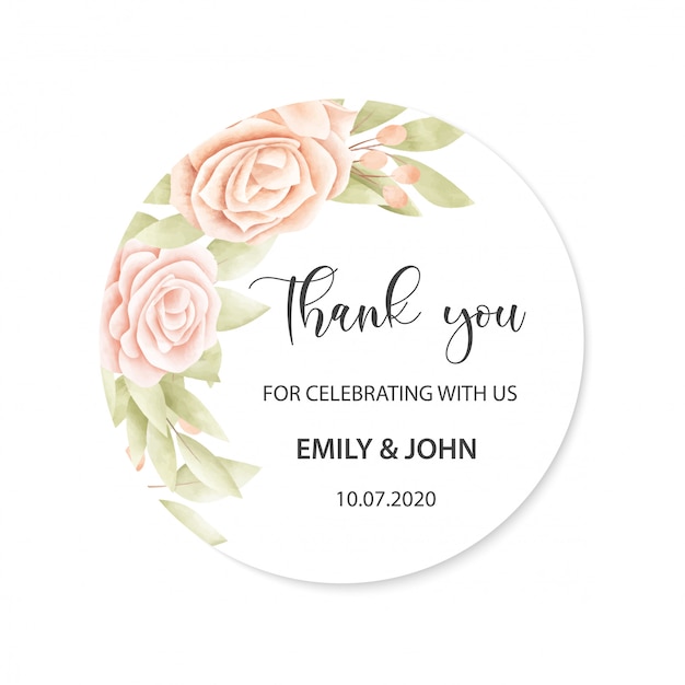 wedding card with floral frame