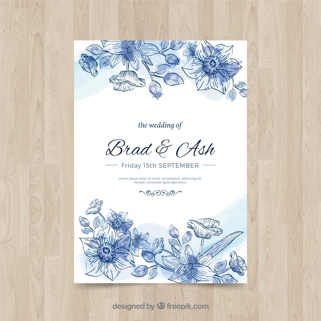 Free vector wedding card