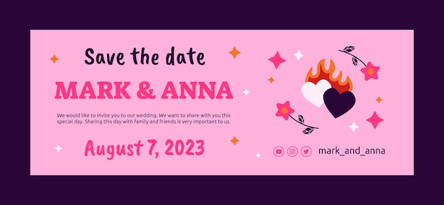 Wedding celebbration facebook cover template