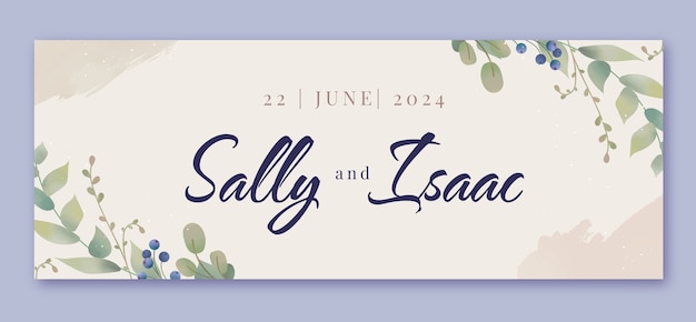 Free vector wedding celebration  facebook cover