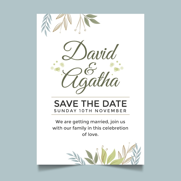 Wedding celebration invitation template