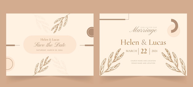 Free vector wedding celebration invitation template